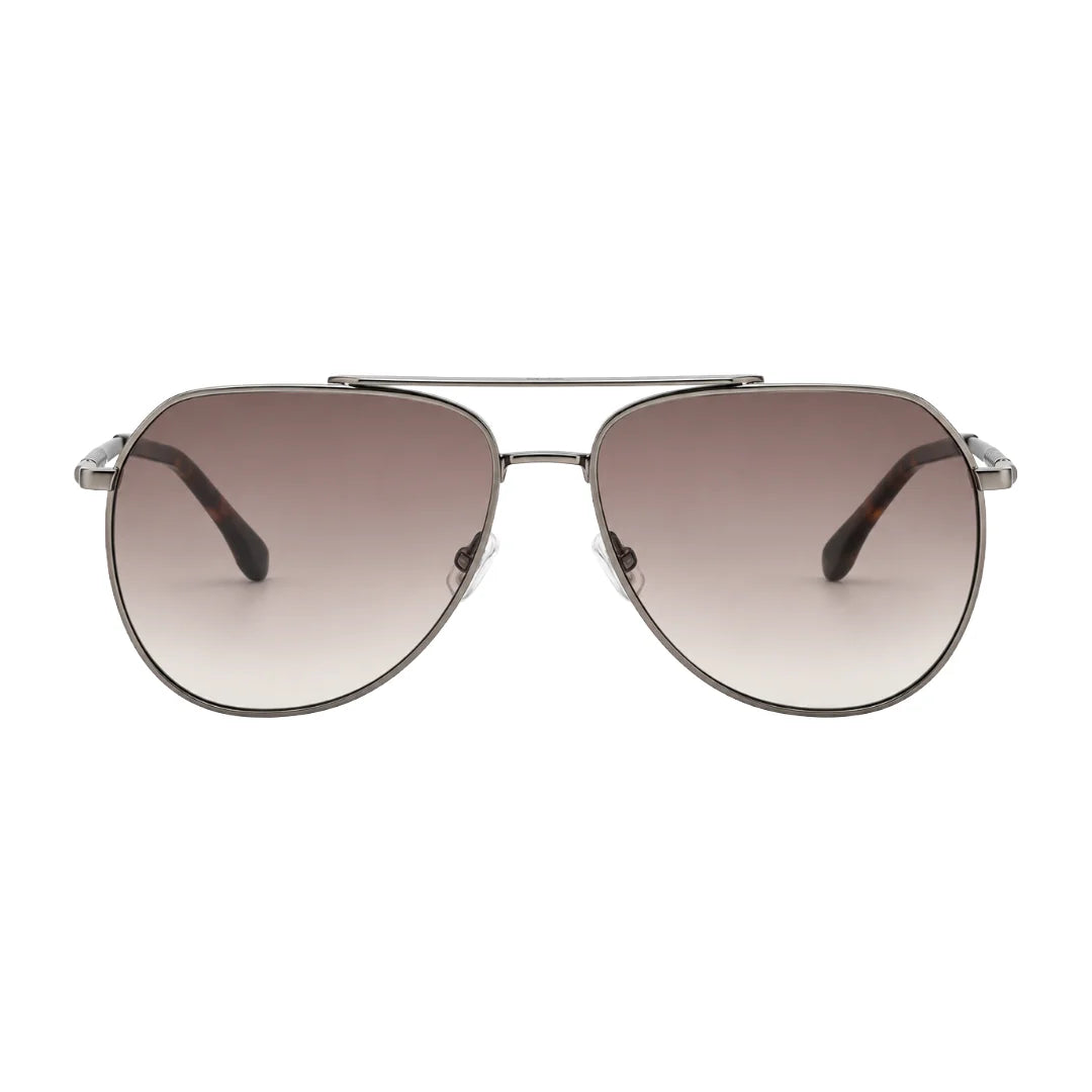 Hugo Boss BOSS 1447/S | Gunmetal Double-Bridge Aviator Sunglasses