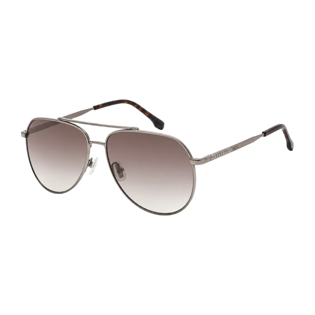 Hugo Boss BOSS 1447/S | Gunmetal Double-Bridge Aviator Sunglasses