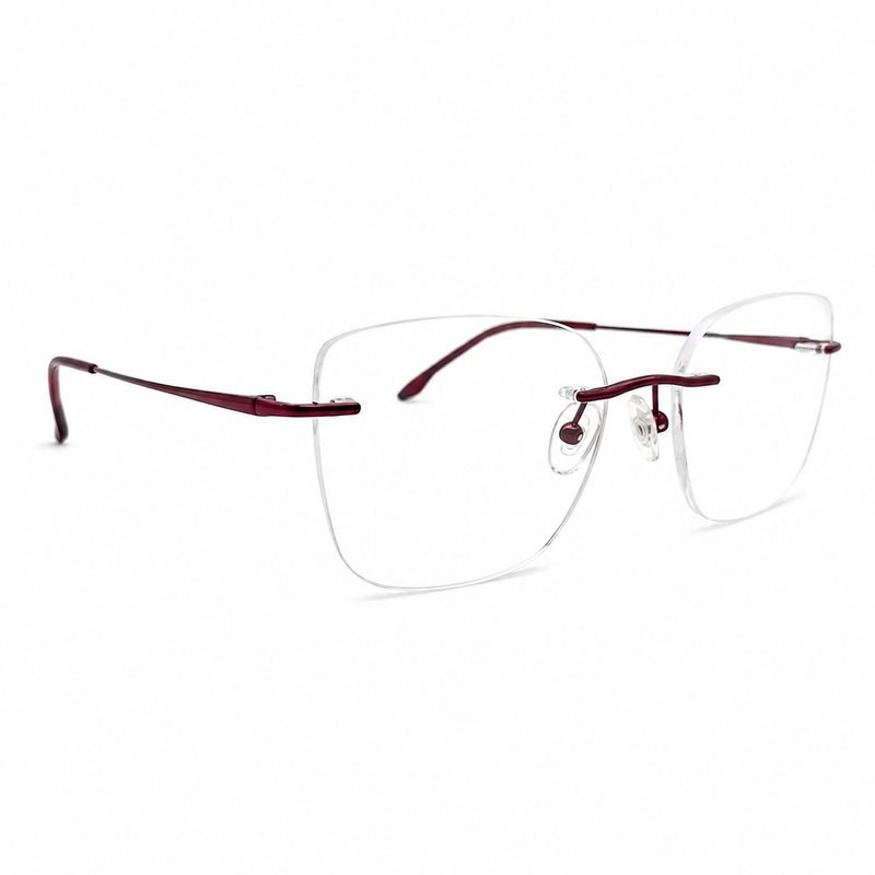 Zoe Miller Iconic Collection – ICN 3547 Rimless Optical Frame | Brown with Gold-zoom-