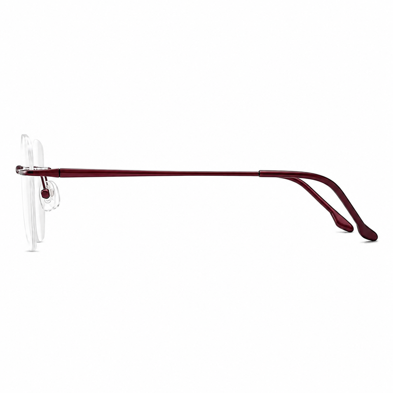 Zoe Miller Iconic Collection – ICN 3547 Rimless Optical Frame | Brown with Gold-zoom-
