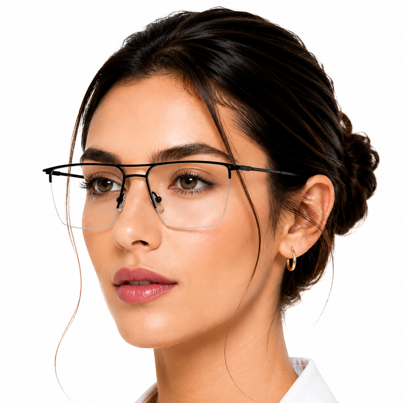 Zoe Miller Elite Collection – ELT 9225 Semi Rimless Eyeglass Frame-zoom-