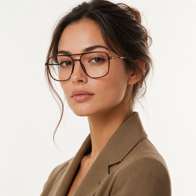 Zoe Miller Elite Collection ZMM 9128 Aviator - Tortoiseshell Aviator Frame-zoom-