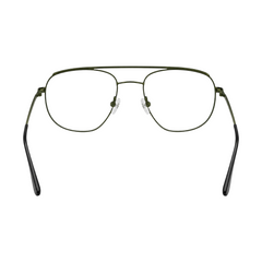 Zoe Miller-Elite Collection-ELT-9195 matte olive green metal eyeglasses in green, rear view