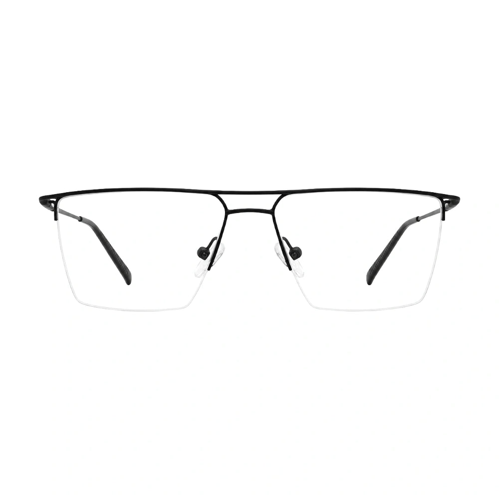 Zoe Miller ELT9225 | Half-Rim Double Bridge Rectangular Prescription Eyeglasses