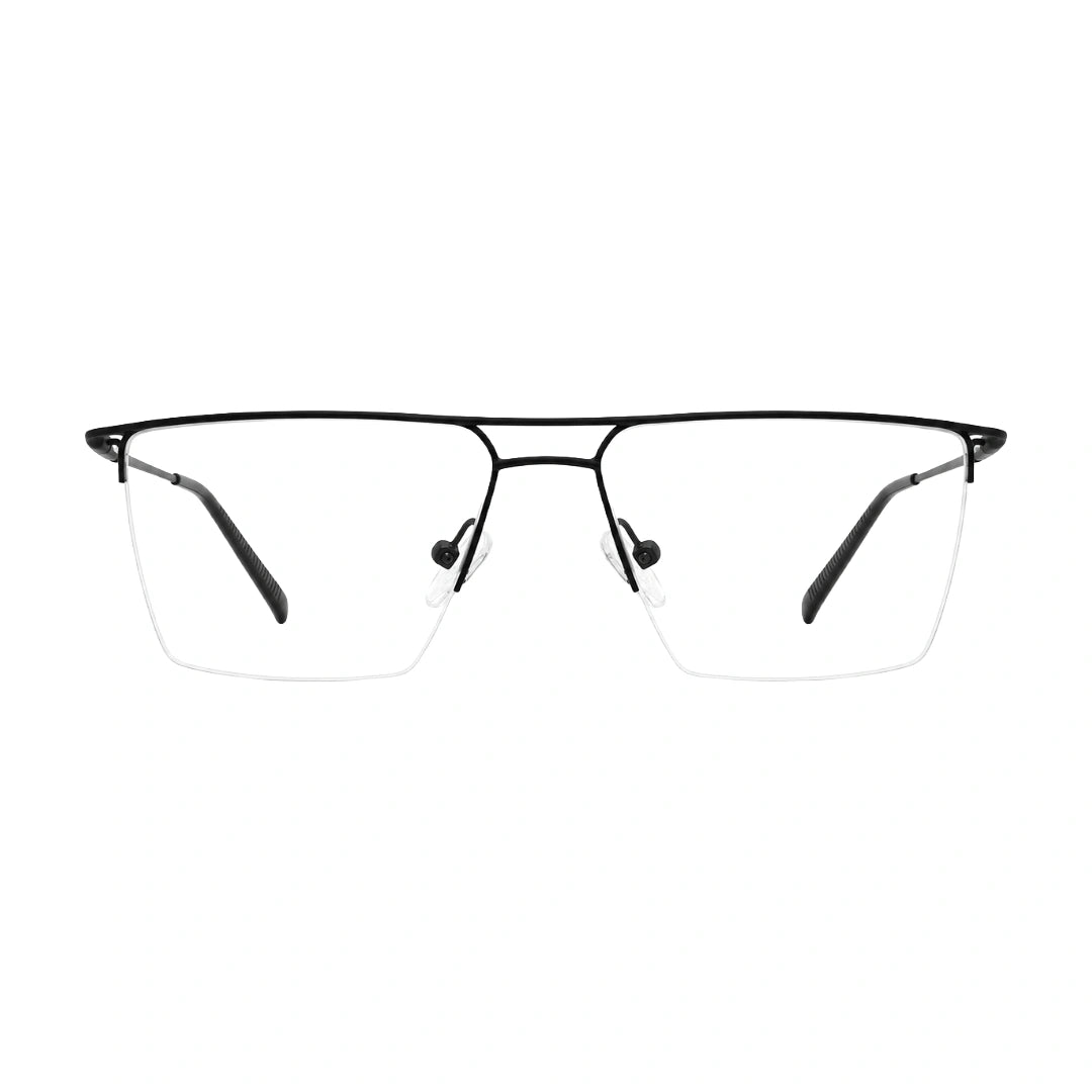 Zoe Miller ELT9225 | Half-Rim Double Bridge Rectangular Prescription Eyeglasses-zoom-1