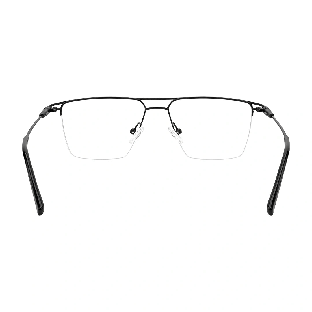 Zoe Miller ELT9225 | Half-Rim Double Bridge Rectangular Prescription Eyeglasses-zoom-4