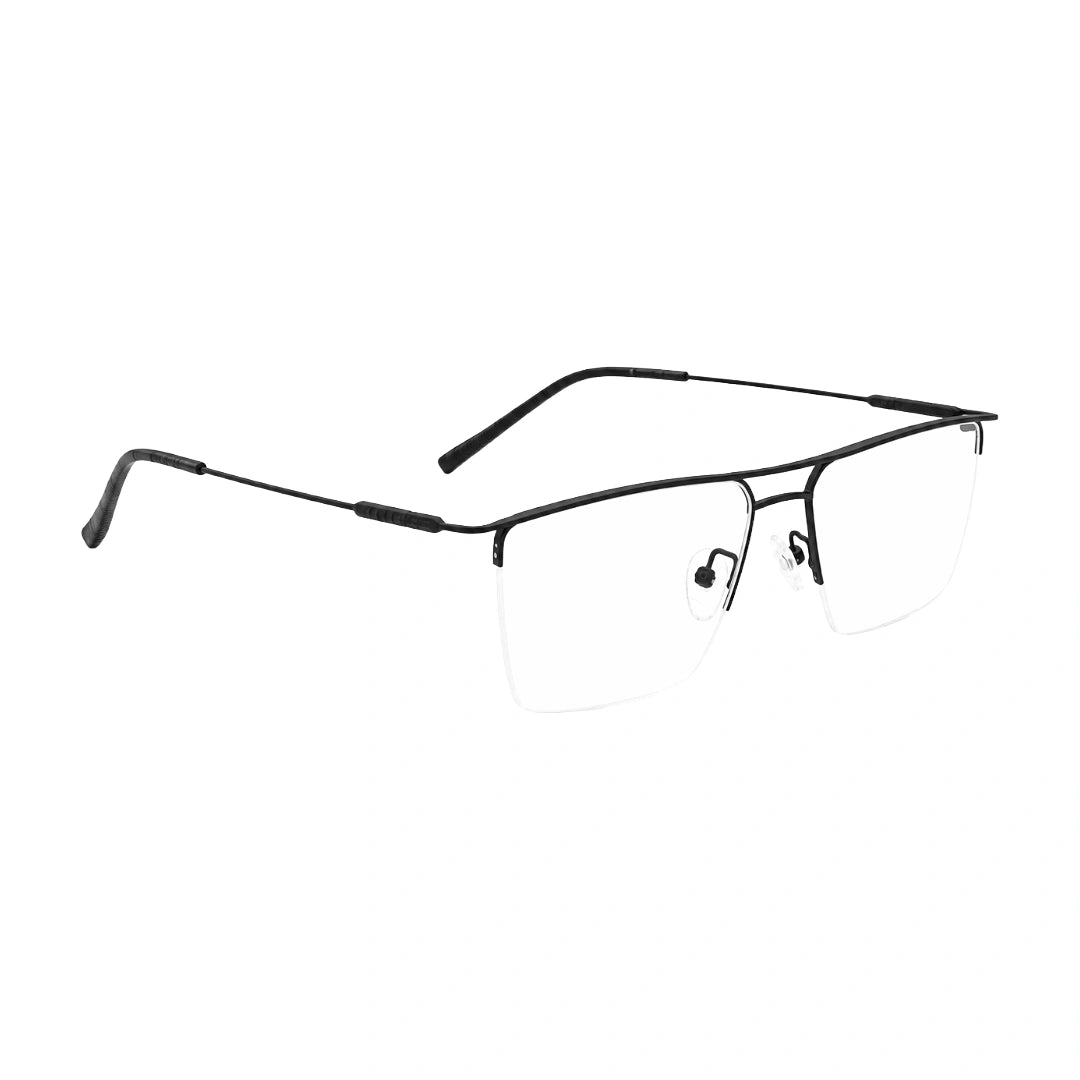 Zoe Miller ELT9225 | Half-Rim Double Bridge Rectangular Prescription Eyeglasses-zoom-5