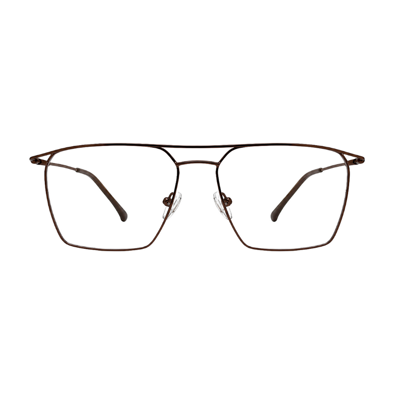 Zoe Miller Elite Collection – ELT 9226 Double Bridge Square Optical Frame | Brown-zoom-