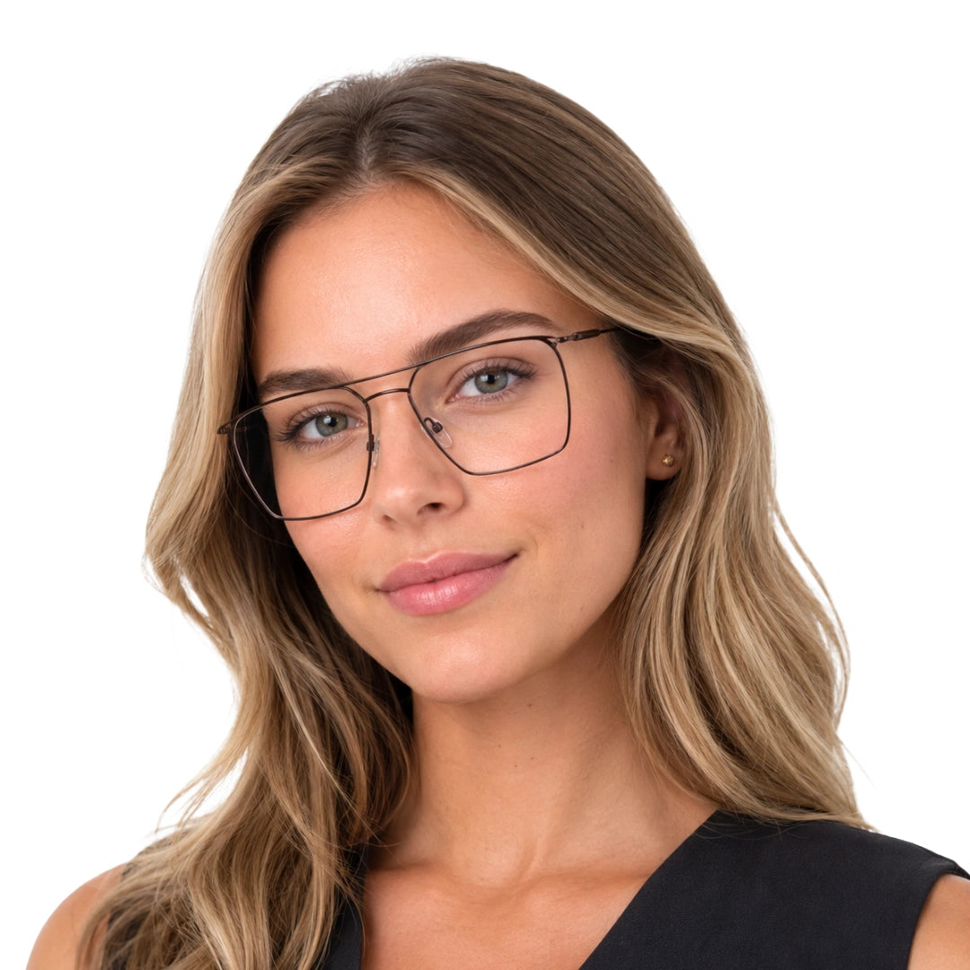 Zoe Miller ELT9226 | Modern Double Bridge Metal Eyeglasses-zoom-6