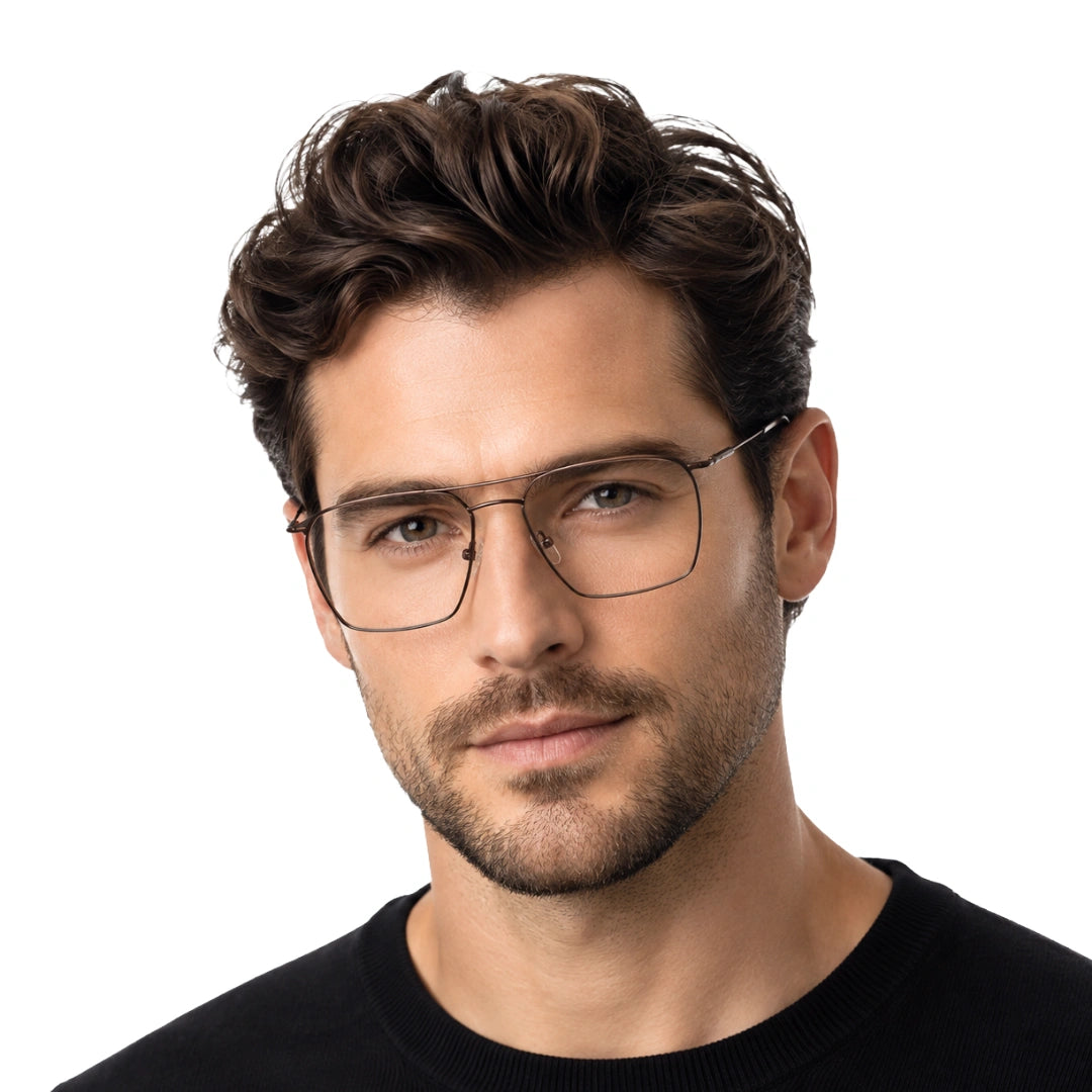 Zoe Miller ELT9226 | Modern Double Bridge Metal Eyeglasses-7