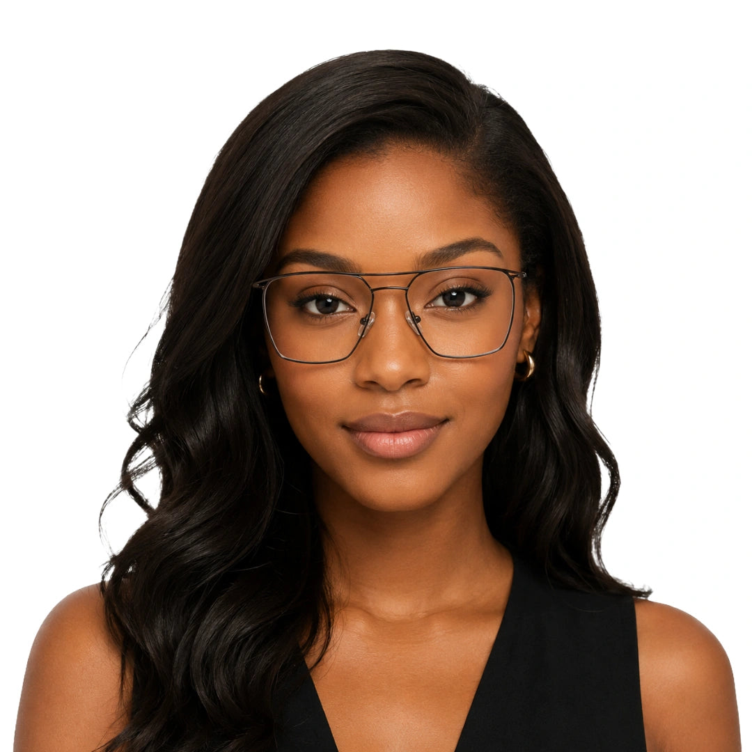Zoe Miller ELT9226 | Modern Double Bridge Metal Eyeglasses-zoom-8