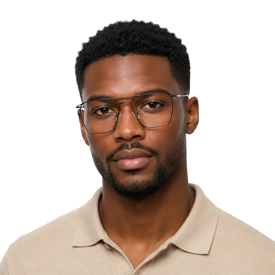 Zoe Miller ELT9226 | Modern Double Bridge Metal Eyeglasses-9