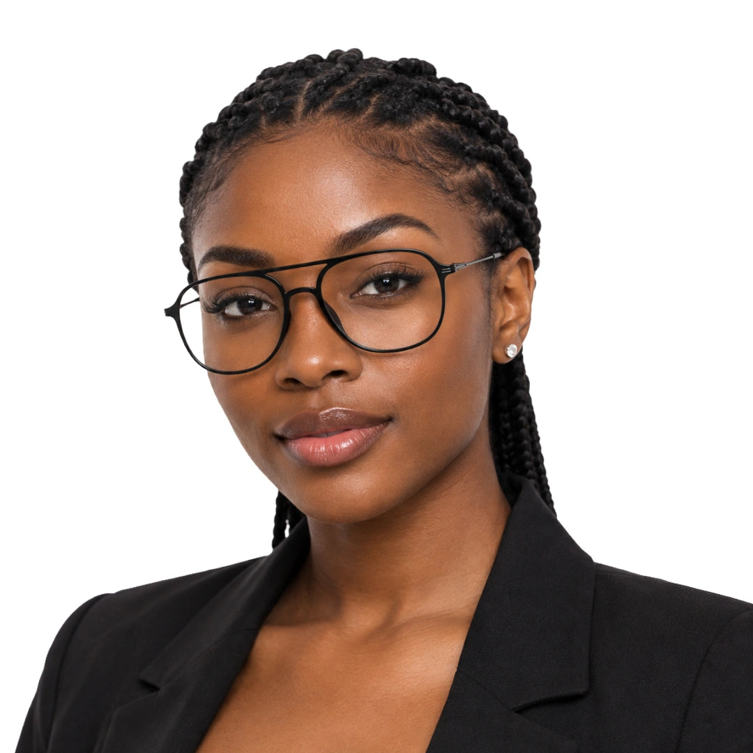 Zoe Miller ELT9233 | Double Bridge Aviator Prescription Eyeglasses-6