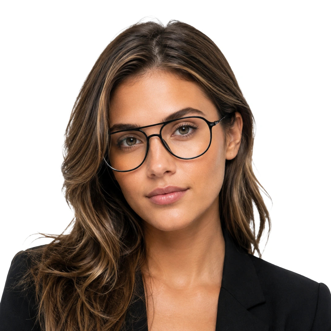 Zoe Miller ELT9233 | Double Bridge Aviator Prescription Eyeglasses-8