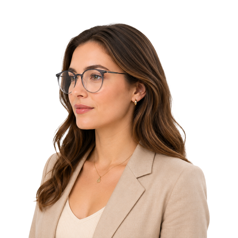 Zoe Miller Elite Collection – ELT 9234 Round Optical Frame | Grey Gradient-zoom-