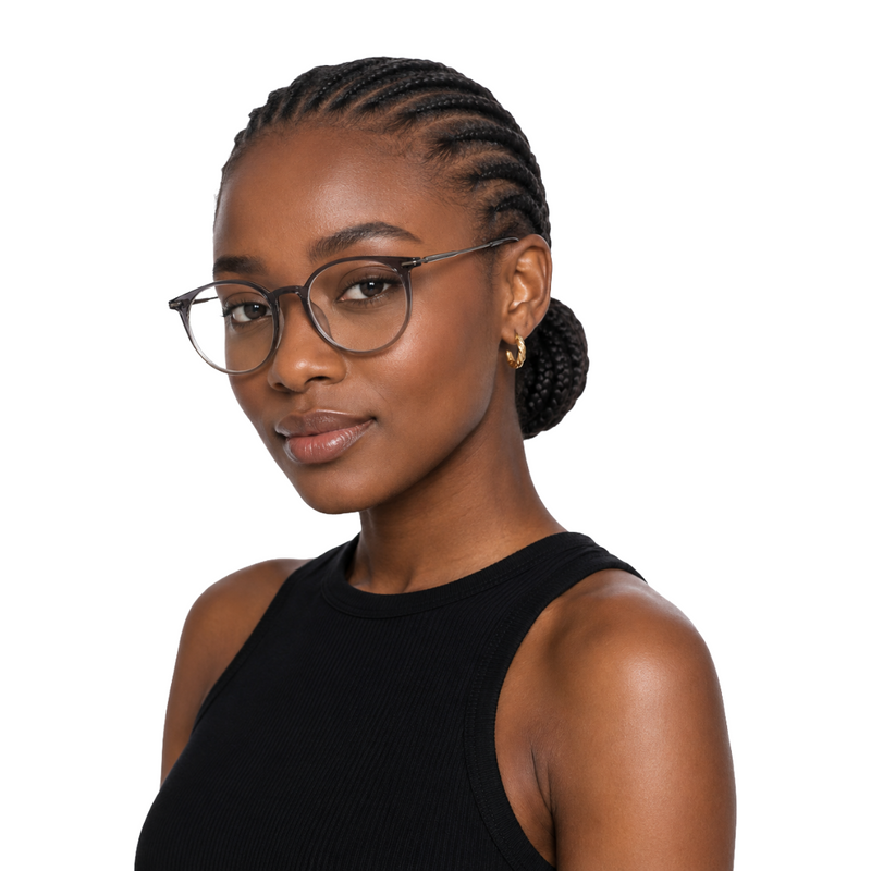 Zoe Miller Elite Collection – ELT 9234 Round Optical Frame | Grey Gradient-zoom-