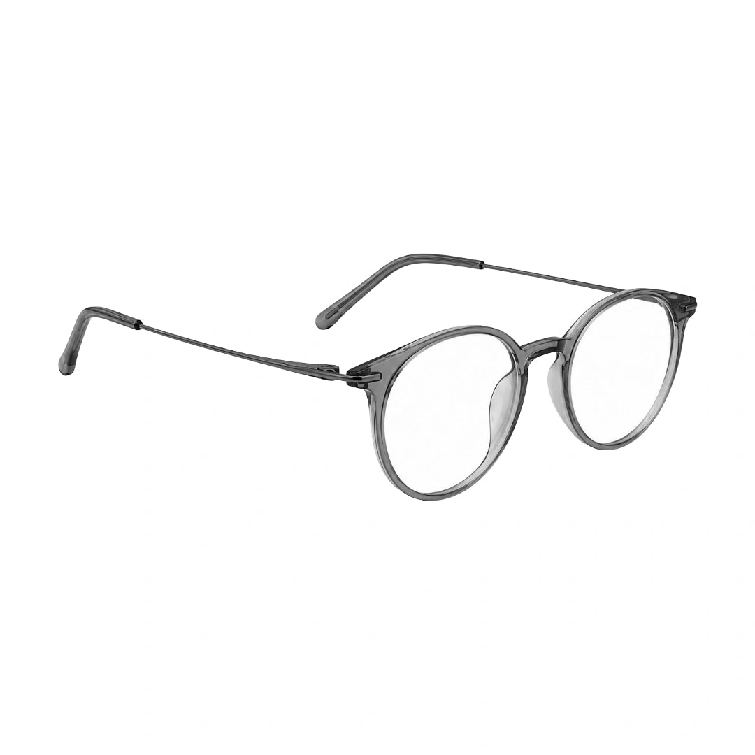 Zoe Miller ELT9234 | Smoky Transparent Round Eyeglasses-5