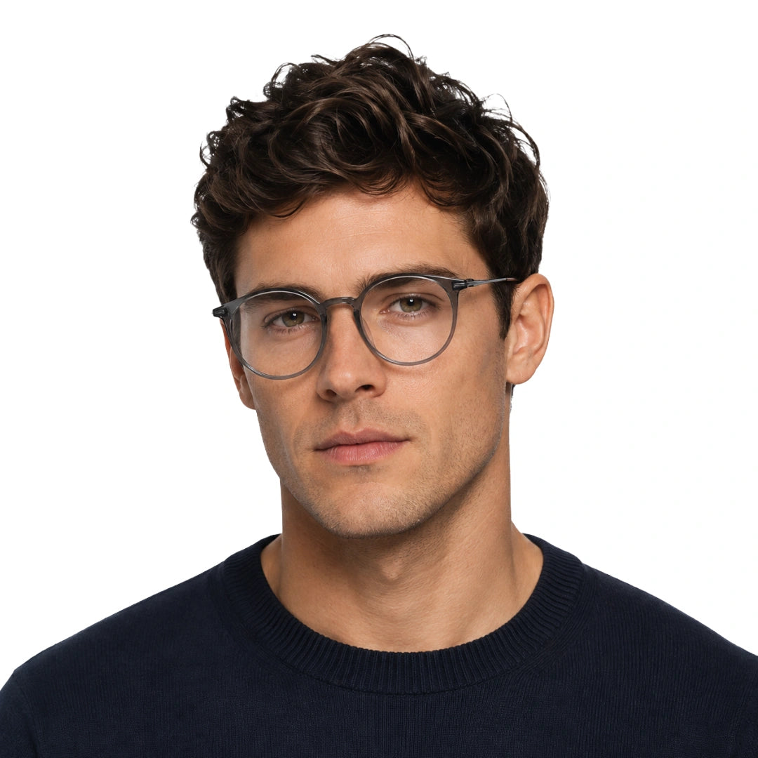 Zoe Miller ELT9234 | Smoky Transparent Round Eyeglasses-zoom-7