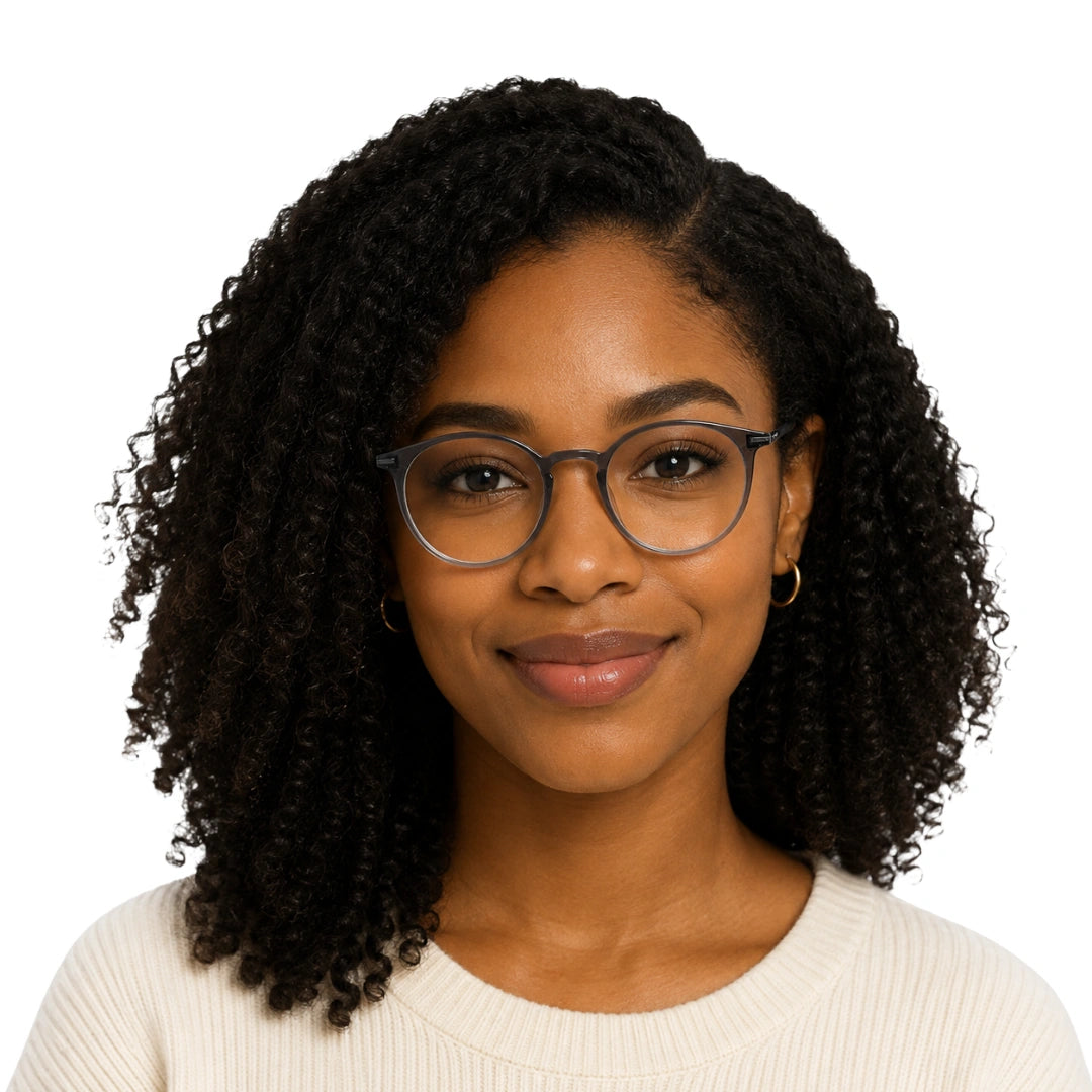 Zoe Miller ELT9234 | Smoky Transparent Round Eyeglasses-8