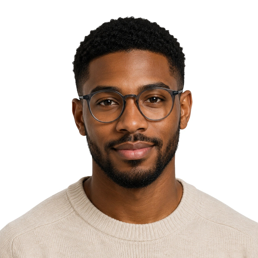 Zoe Miller ELT9234 | Smoky Transparent Round Eyeglasses-zoom-9
