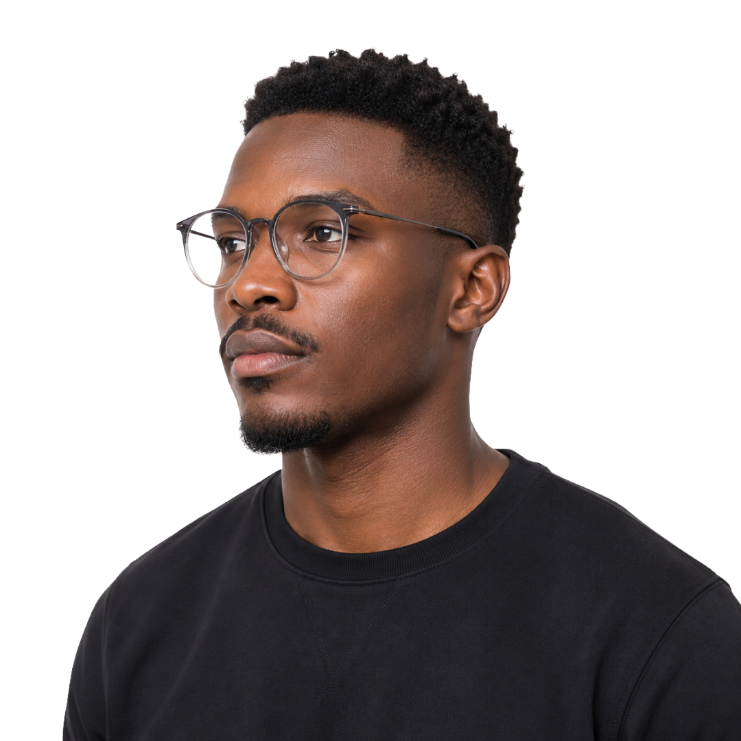 Zoe Miller Elite Collection – ELT 9234 Round Optical Frame | Grey Gradient-9