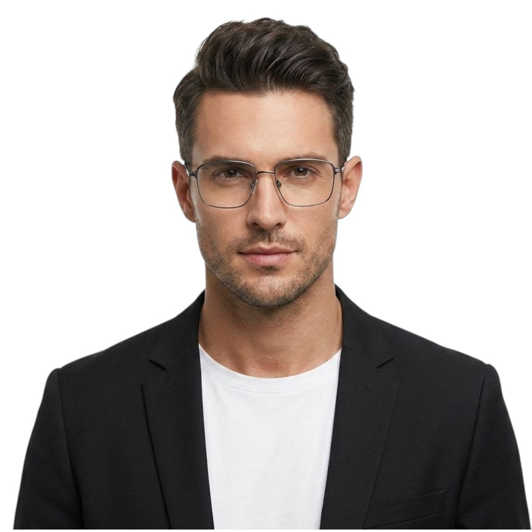 ELT 9196 Gunmetal Square Eyeglasses-6