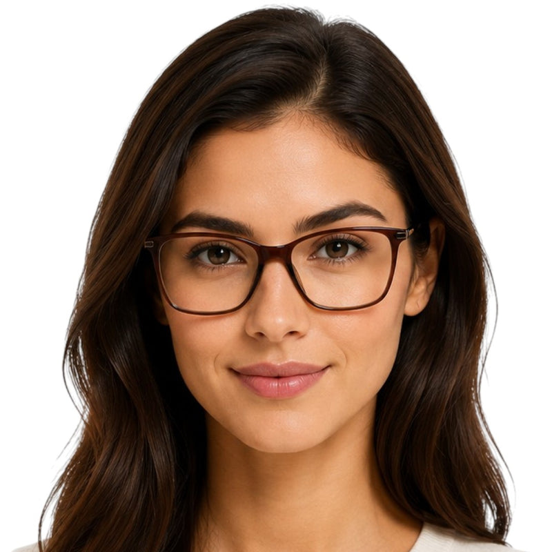 Elegant Dark Brown Eyeglasses Frame | Lightweight & Comfortable Daily Wear-zoom-