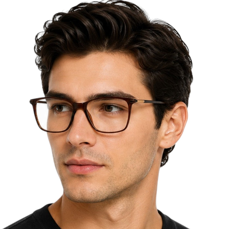Elegant Dark Brown Eyeglasses Frame | Lightweight & Comfortable Daily Wear-zoom-