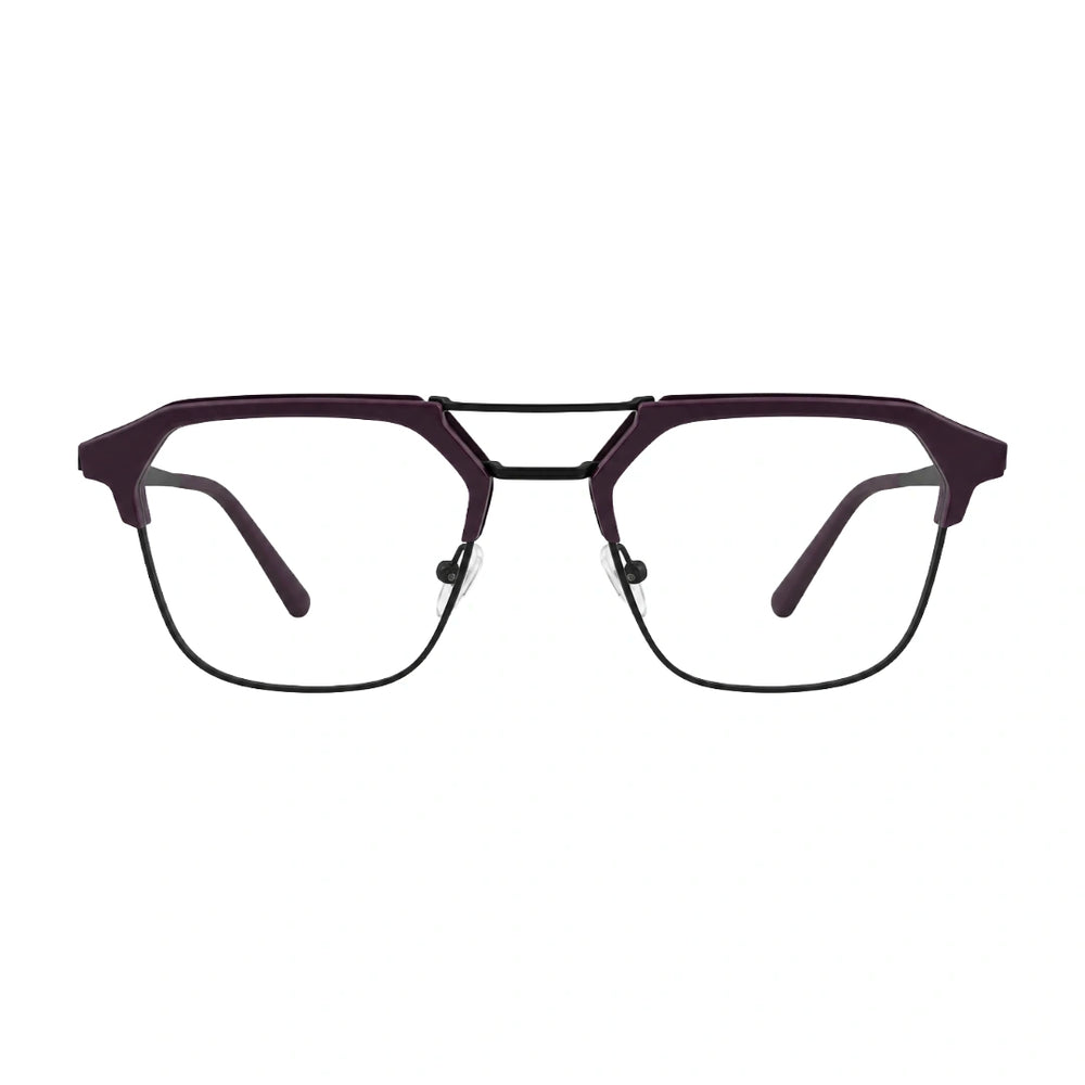 FICTION FC9098 | Double-Bridge Browline Photochromic Eyeglasses