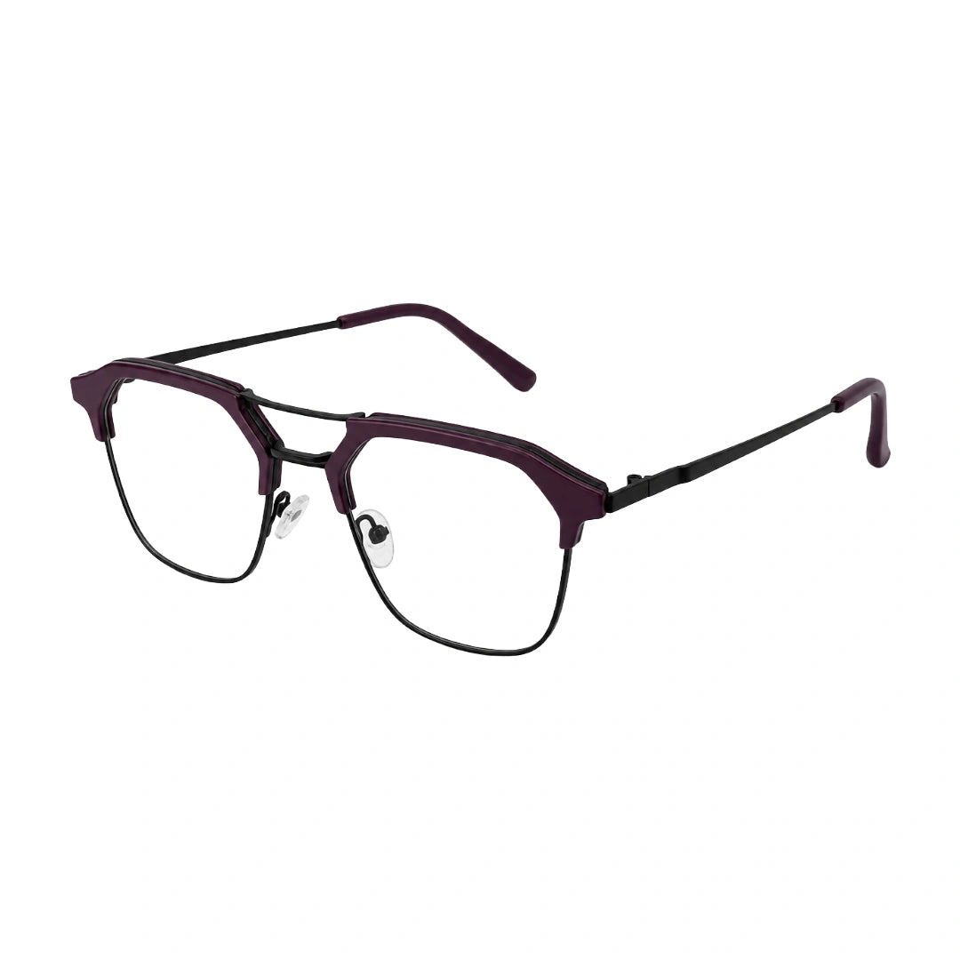 FICTION FC9098 | Double-Bridge Browline Photochromic Eyeglasses-4