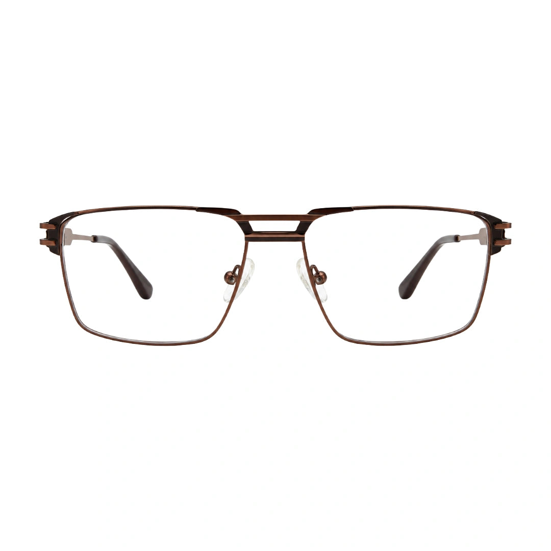 FARENHEIT 4043 | Half-Rim Rectangular Double Bridge Prescription Eyeglasses-zoom-19