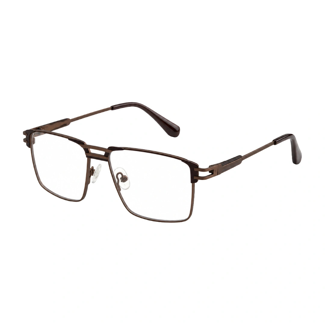 FARENHEIT 4043 | Half-Rim Rectangular Double Bridge Prescription Eyeglasses-zoom-21