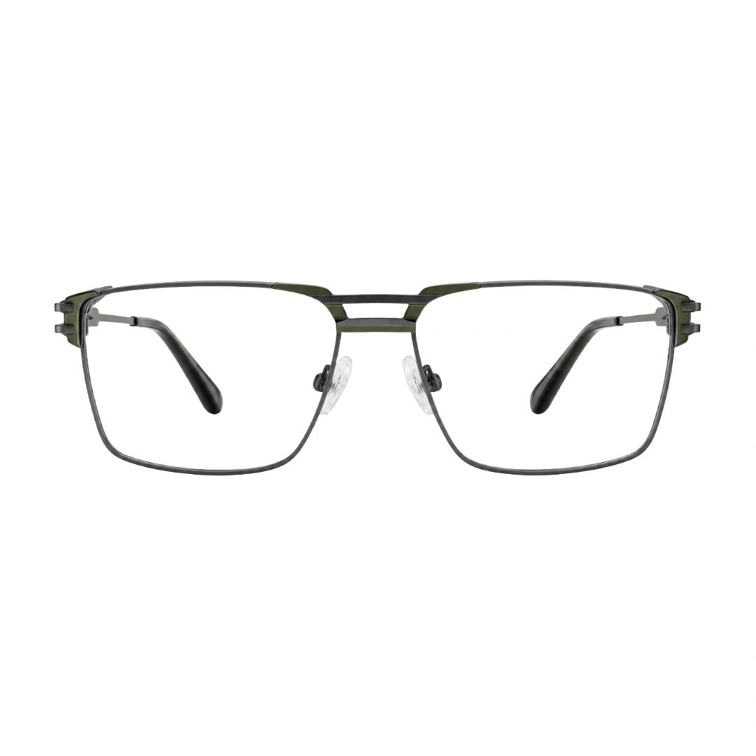 FARENHEIT 4043 | Half-Rim Rectangular Double Bridge Prescription Eyeglasses-zoom-10