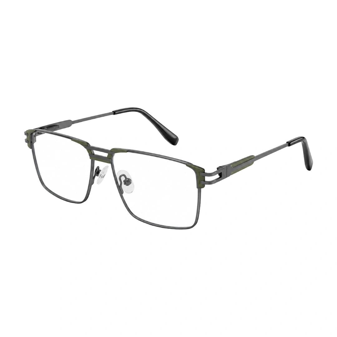 FARENHEIT 4043 | Half-Rim Rectangular Double Bridge Prescription Eyeglasses-12