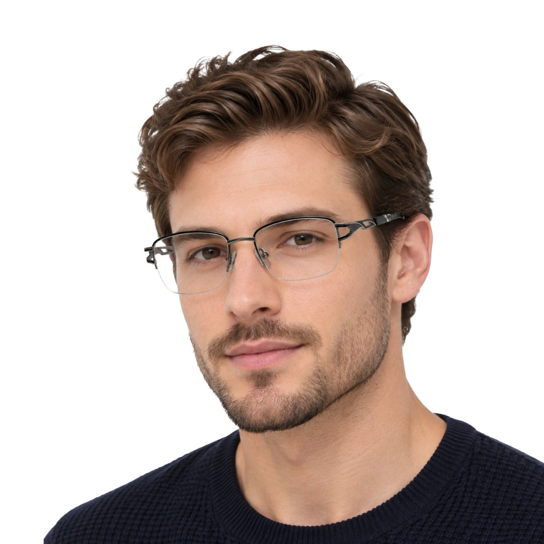 FARENHEIT 4045 | Lightweight Half-Rim Prescription Eyeglasses-7