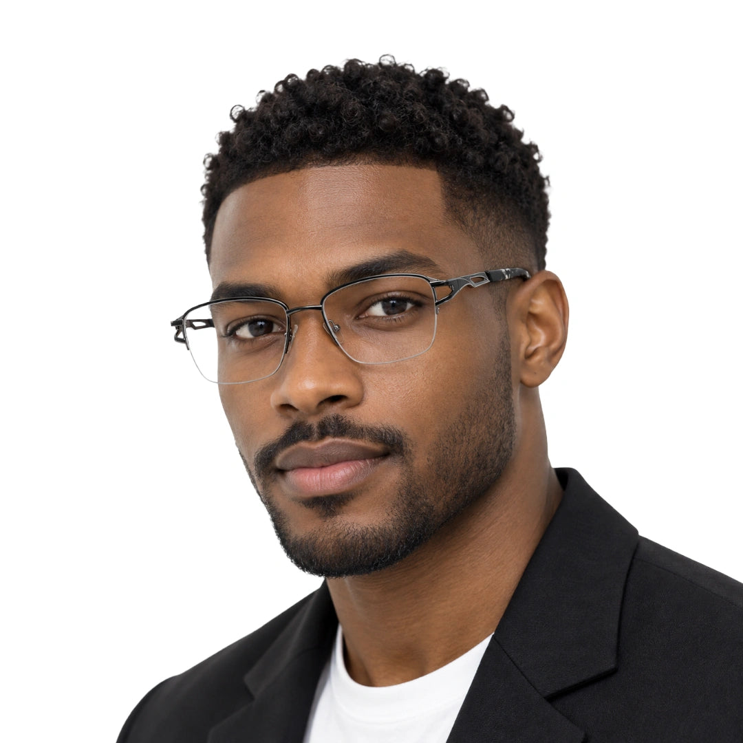 FARENHEIT 4045 | Lightweight Half-Rim Prescription Eyeglasses-zoom-9