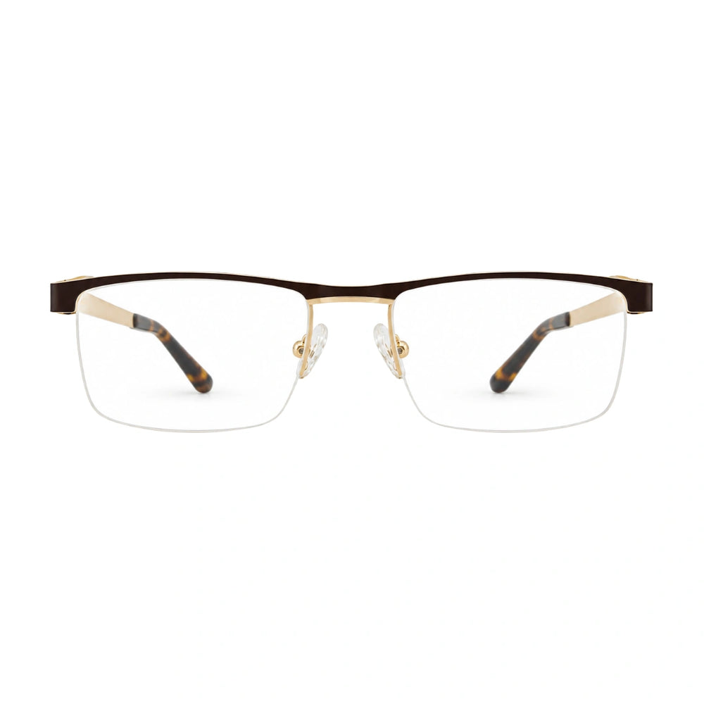FARENHEIT 4046 | Modern Half-Rim Rectangular Prescription Eyeglasses