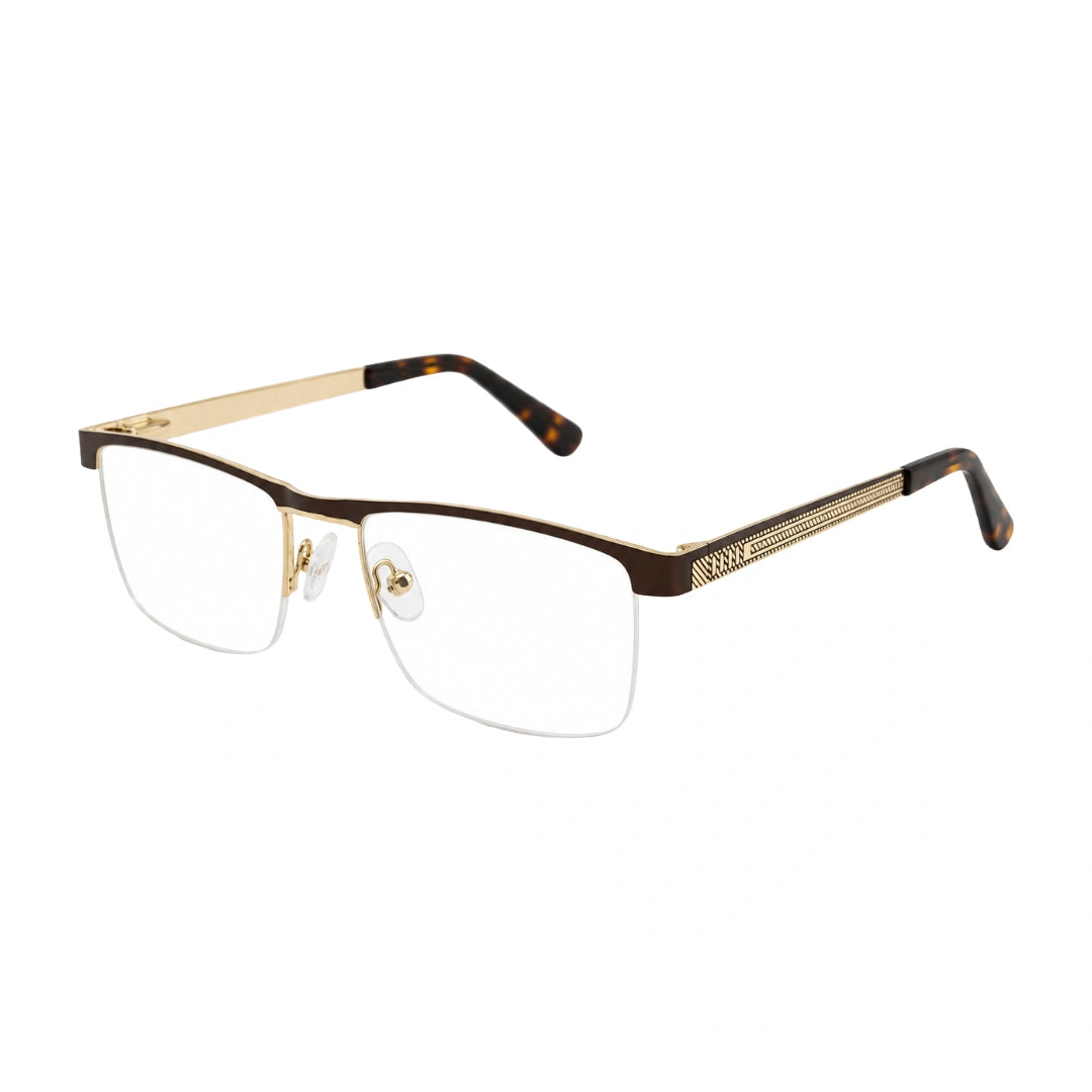 FARENHEIT 4046 | Modern Half-Rim Rectangular Prescription Eyeglasses-2
