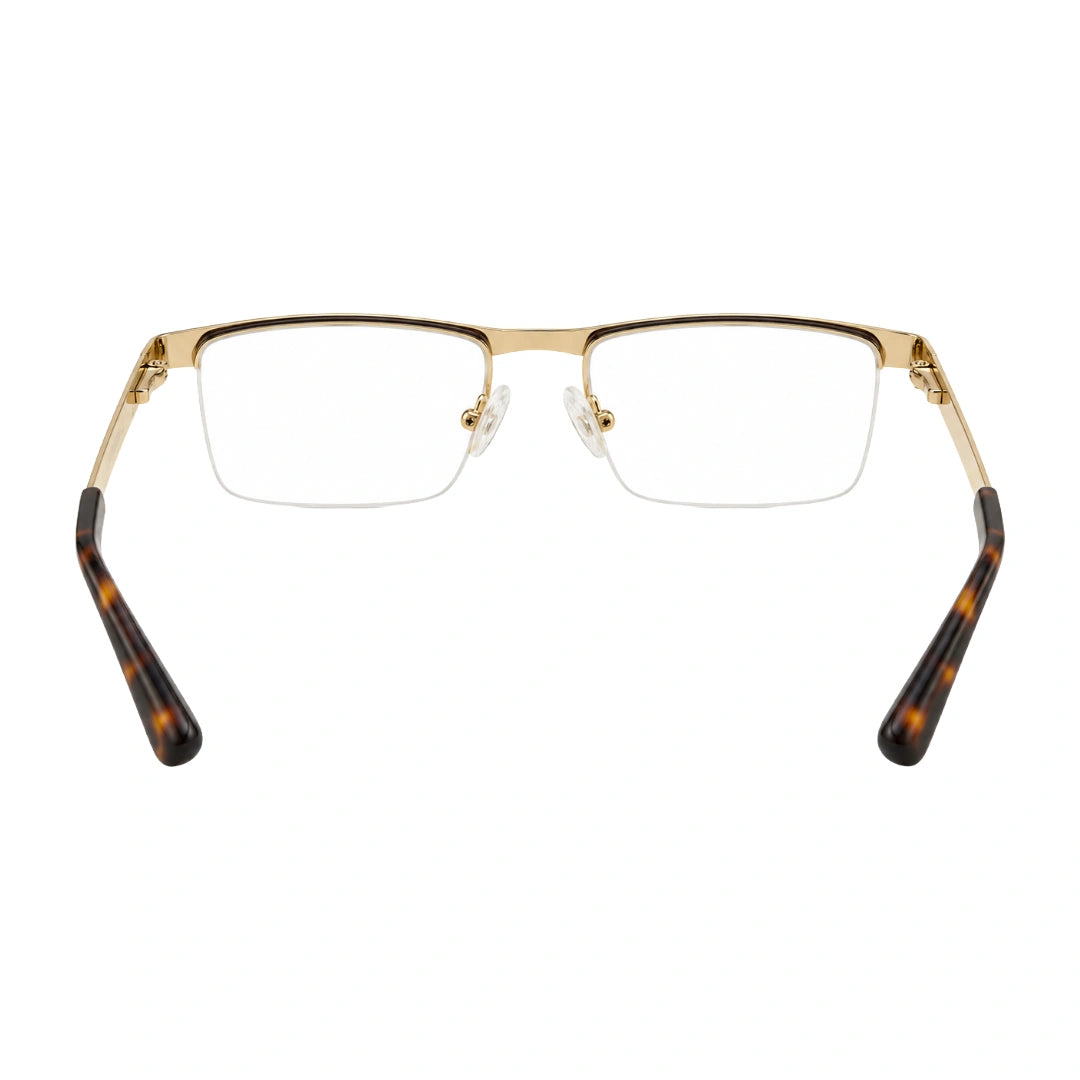 FARENHEIT 4046 | Modern Half-Rim Rectangular Prescription Eyeglasses-zoom-4