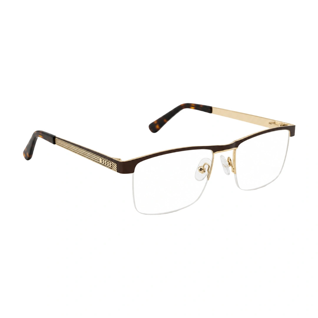 FARENHEIT 4046 | Modern Half-Rim Rectangular Prescription Eyeglasses-5
