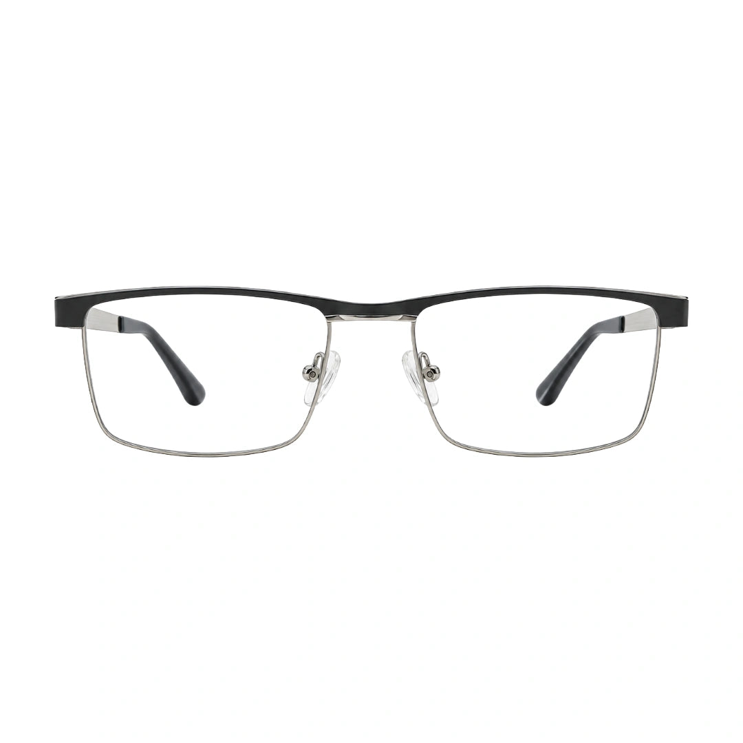 FARENHEIT 4047 | Semi-Rimless Rectangle Prescription Eyeglasses-zoom-1