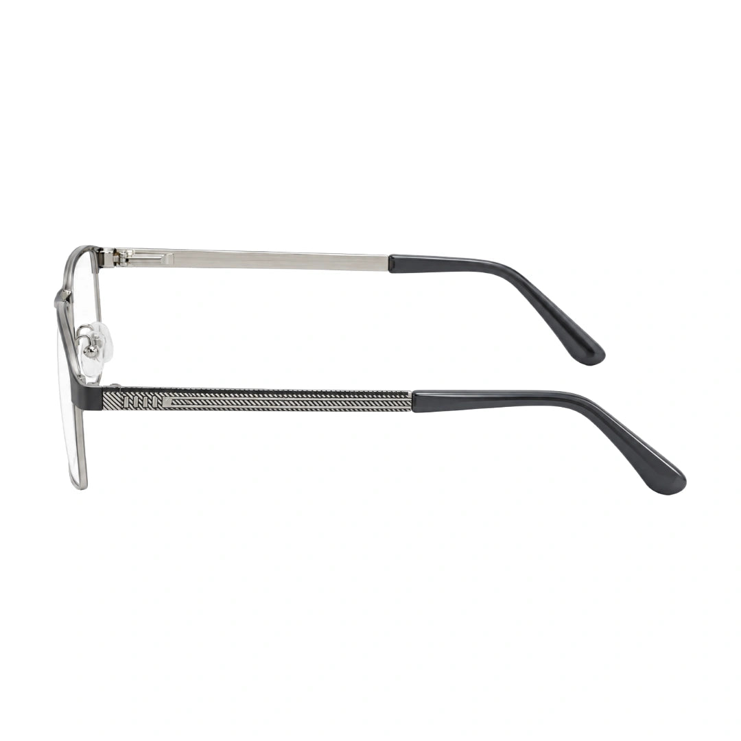 FARENHEIT 4047 | Semi-Rimless Rectangle Prescription Eyeglasses-3