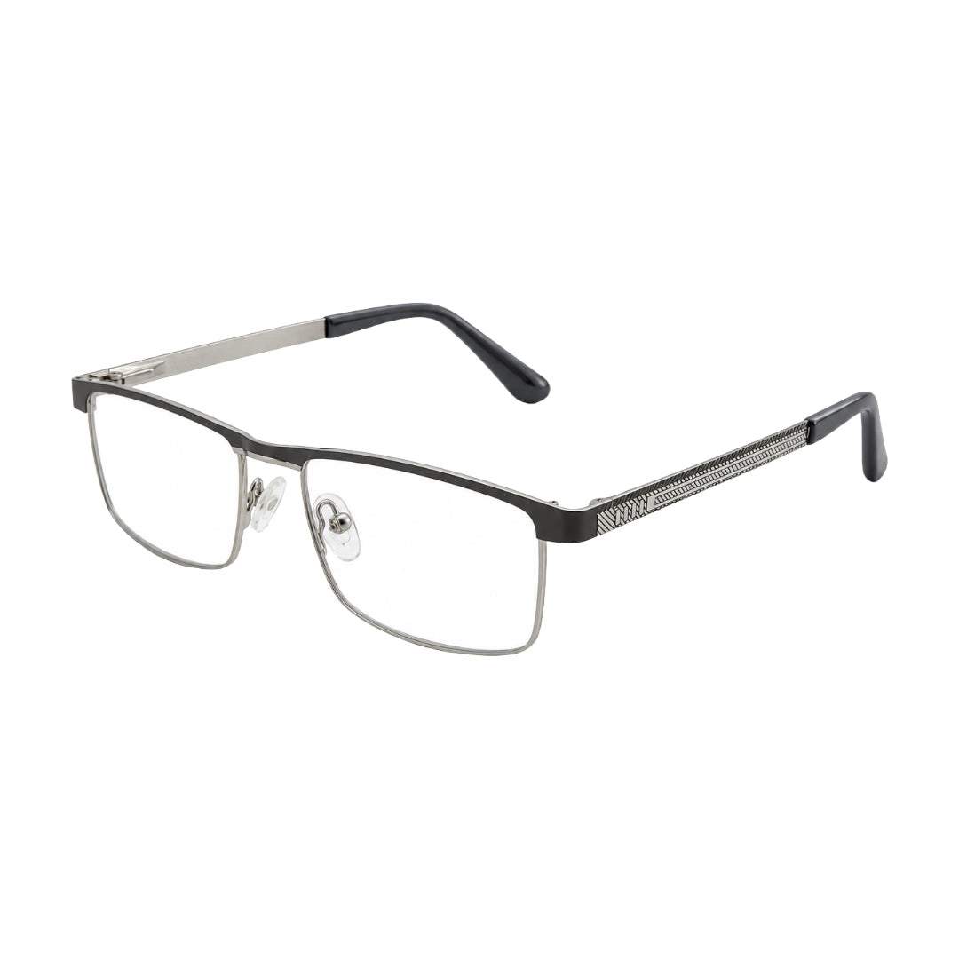 FARENHEIT 4047 | Semi-Rimless Rectangle Prescription Eyeglasses-2