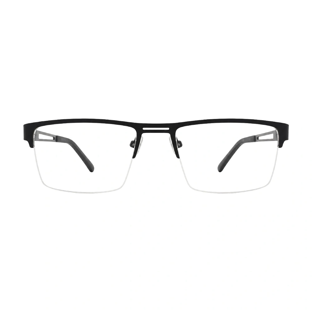 GREY JACK 8001 | Half-Rim Rectangular Prescription Eyeglasses