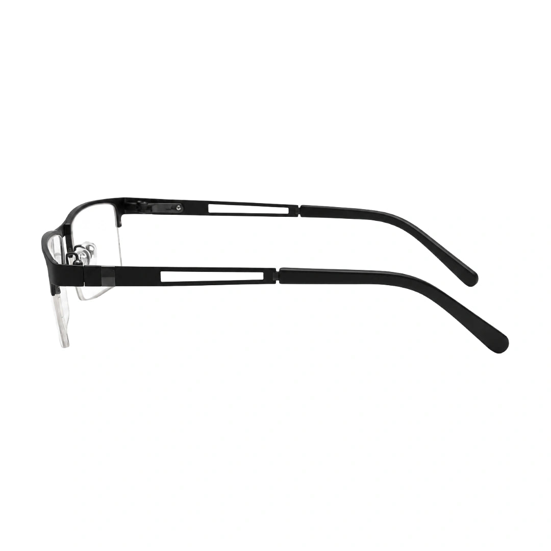 GREY JACK 8001 | Half-Rim Rectangular Prescription Eyeglasses-zoom-3