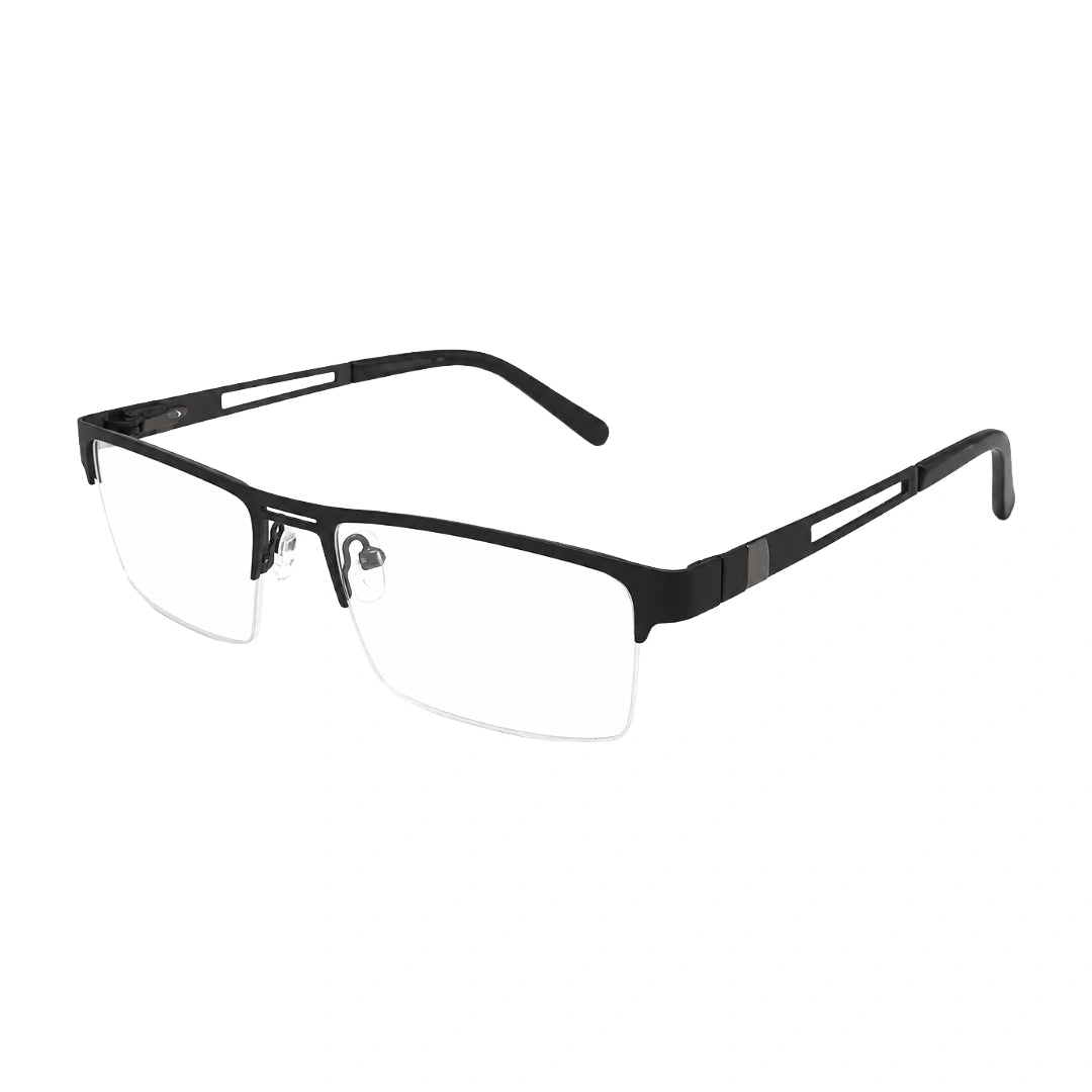 GREY JACK 8001 | Half-Rim Rectangular Prescription Eyeglasses-zoom-2