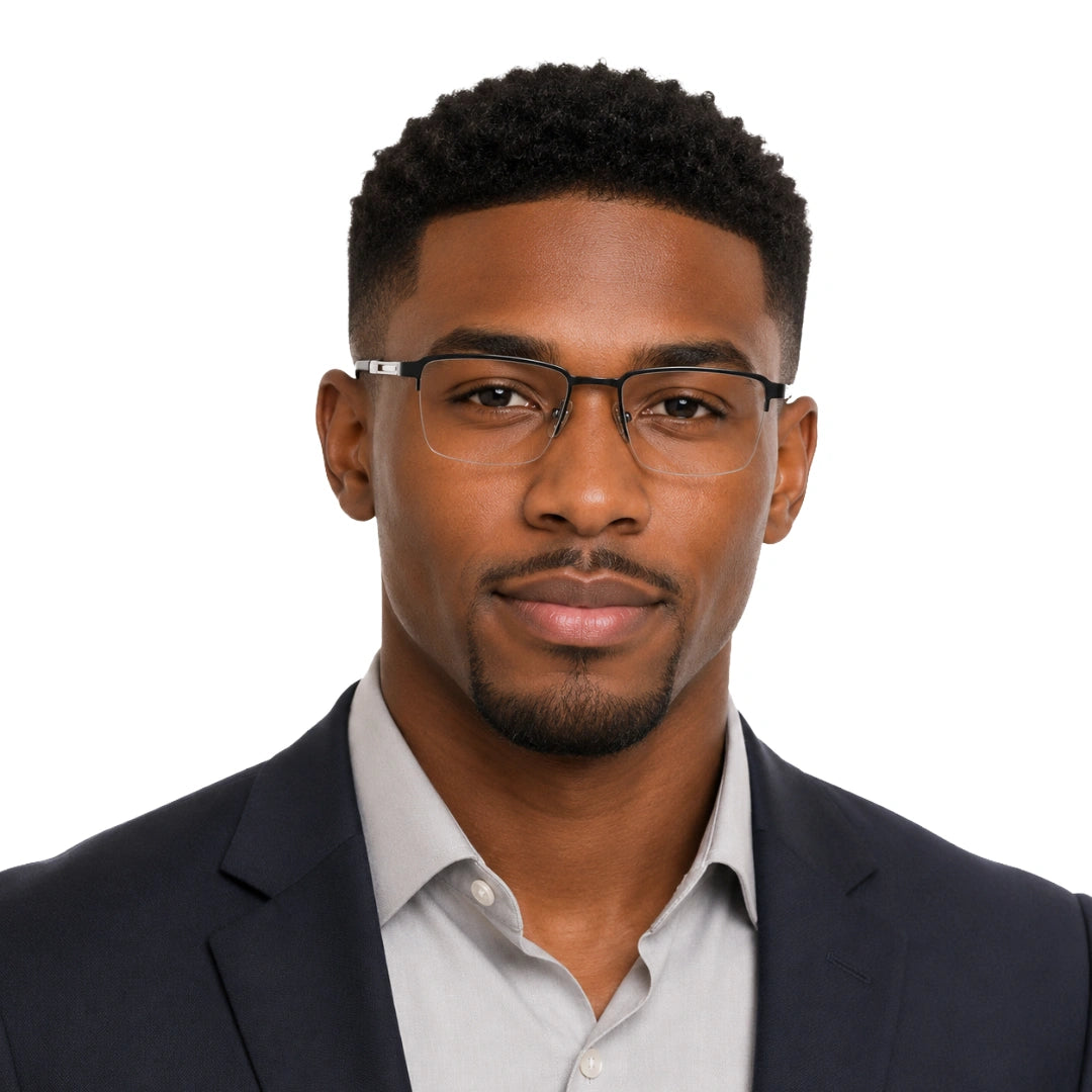 GREY JACK 58004 | Classic Half-Rim Rectangle Eyeglasses-zoom-16