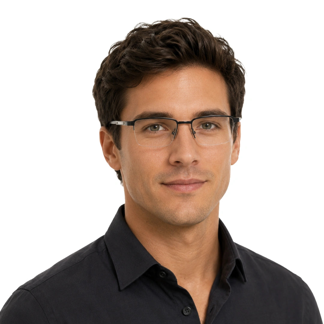 GREY JACK 58004 | Classic Half-Rim Rectangle Eyeglasses-zoom-18