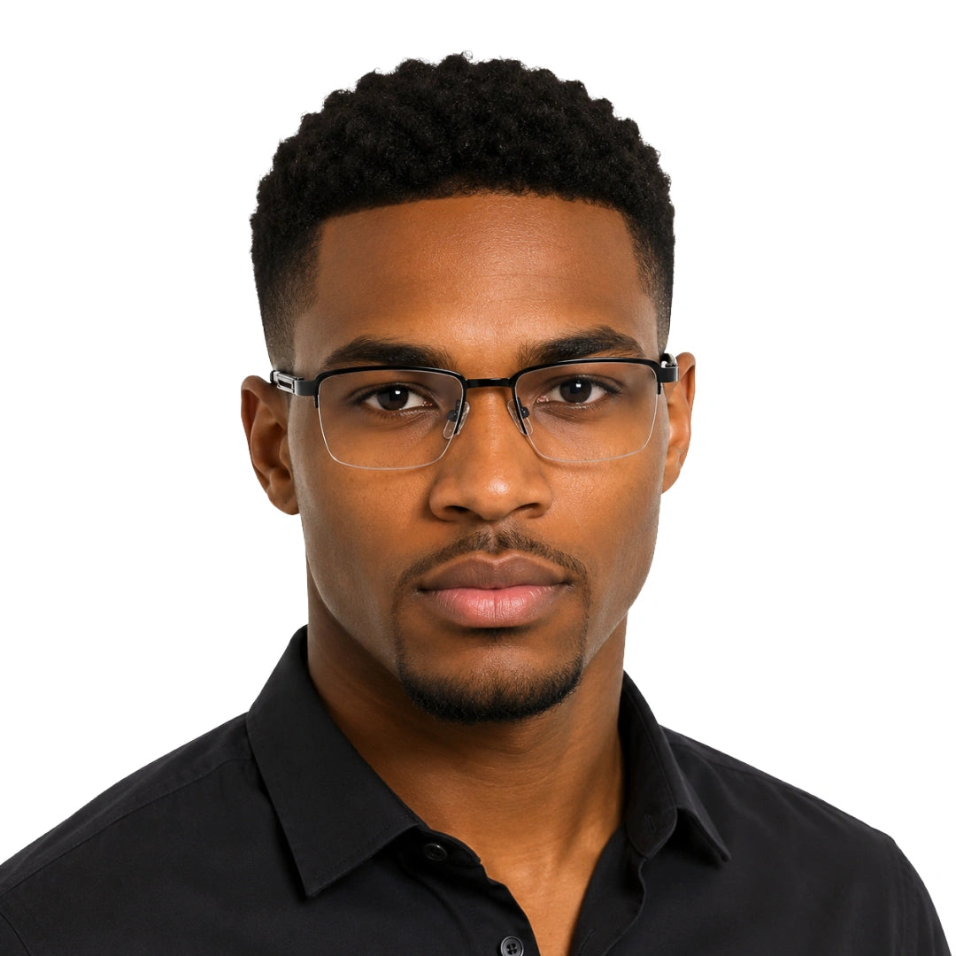 GREY JACK 58004 | Classic Half-Rim Rectangle Eyeglasses-zoom-7
