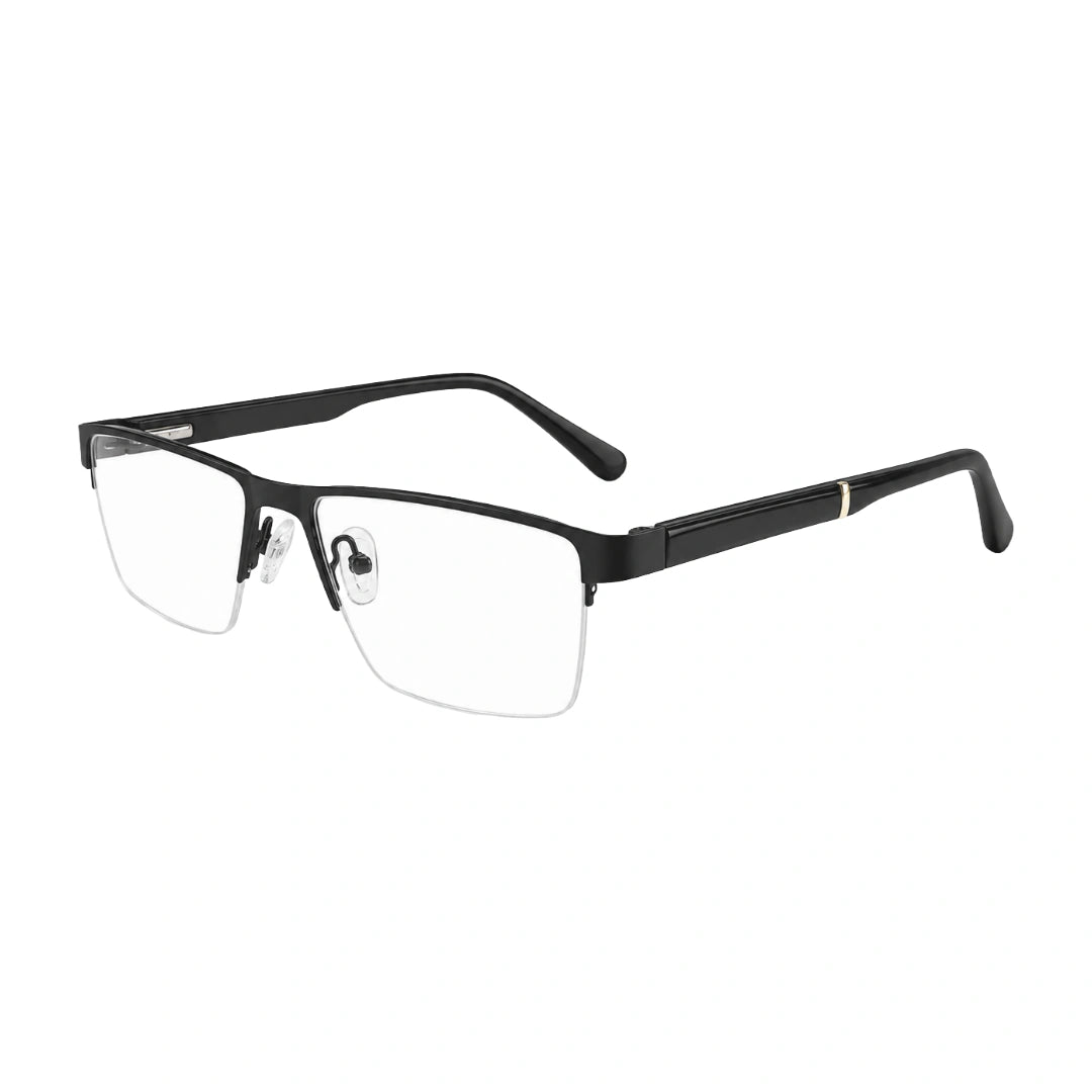 GREY JACK 58008 | Classic Semi-Rimless Rectangle Eyeglasses-zoom-2
